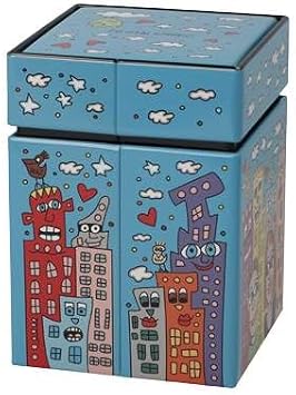 Goebel James Rizzi Summer in the City Pop Art Tea Caddy