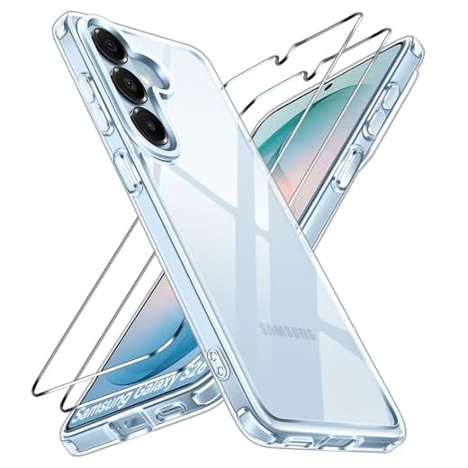 ivoler Nie Vergilbung Klar Hülle für Samsung Galaxy S26 5G, 1 Handyhülle mit 2 Stück Panzer Schutz Glas, [Militärischer Schutz] Stoßfest Transparent Schutzhülle Dünn Durchsichtige Case