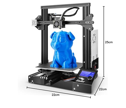 Creality Impresora 3D Ender-3 Impresión de Alta Precisión Fuente de Alimentación Estable Calentamiento Rápido Extrusora de Calidad Reanudación de Impresión Perfil en V de Alto Estándar 220x220x250mm