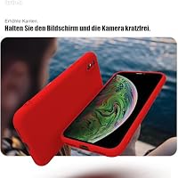 Zuvirelx Silikon Handyhülle für iPhone X/XS Hülle, Weiches Griff, Dünne, Minimalistisch, Stoßfest, rutschfest, Taschenpassend - Rot – Ansicht 3