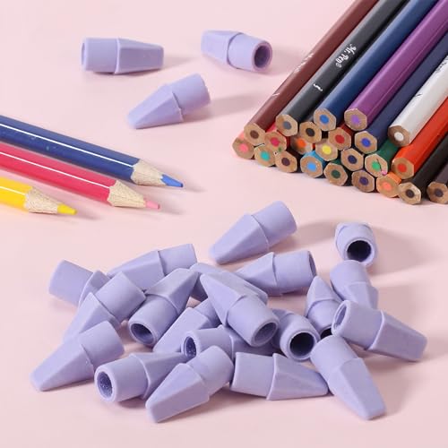 Image of Mr. Pen- Pencil Erasers Toppers, 120 Pack, Purple, Erasers for Pencils | Pencil Top Erasers, Pencil Eraser