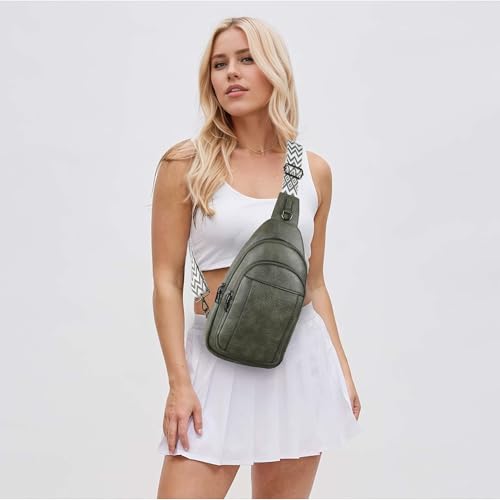 Image of TANTOMI Small Sling Bags for Women, Leather Cross body Purses Bag for Daily Travel Leisure Sport Fanny Packs with Adjustable Strap