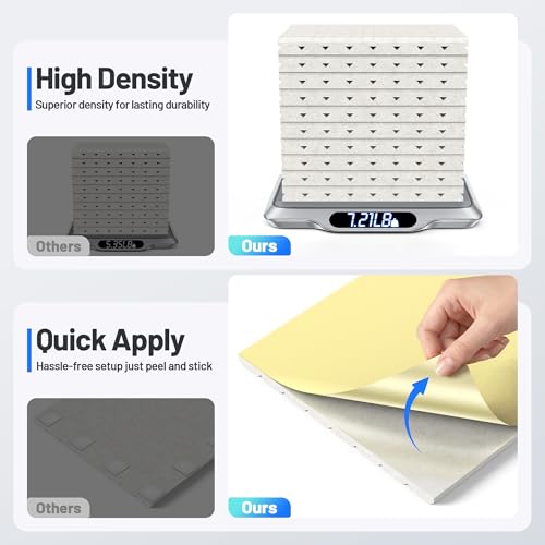 Image of 20 Pack Sound Proof Foam Panels for Walls, Acoustic Panels Self-Adhesive | 12 inch X 12 inch X 0.4 inch Slatted Soundproof Wall Panel, High Density Sound Absorbing Panel for Gaming Recording Studio Decor-Ivory