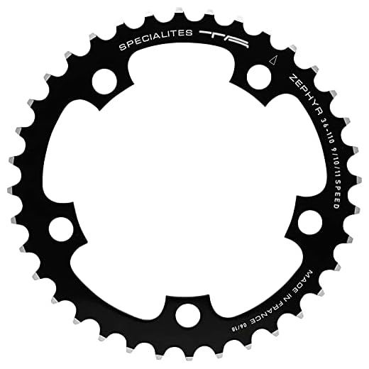 Spécialités TA Zephyr Compact Innen-Kettenblatt, 5-armig, 9/10/11-Gang, 33t, Schwarz