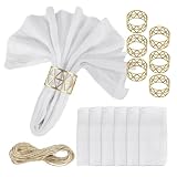 Decoración de mesa: este set de Servilletas de Tela para Mesa puede mejorar fácilmente la estratificación y el sentido de ritual de la mesa. Sea uso diario, almuerzo o cena, las Servilletas Tela Algodon pueden combinarse perfectamente con una mesa bonita y agregar el ambiente elegante adecuado a cada una de sus comidas