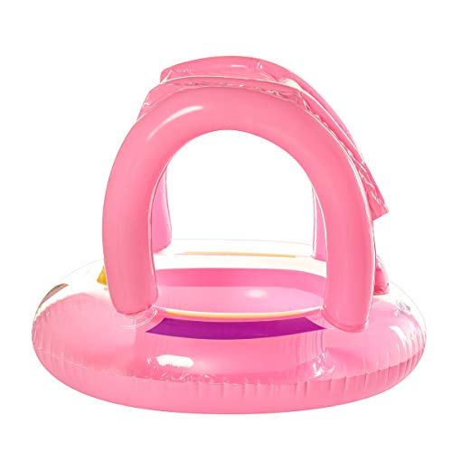Boia Bote Bebê Cobertura Fralda Infantil Inflável Proteção PARA O SOL BabyBoat com guarda-sol para b