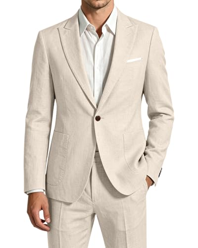 Men Linen Suits 2 Piece
