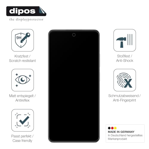 dipos I 2x Protection ecrán mat compatible avec Oppo A40 Verre souple Film Protecteur 9H