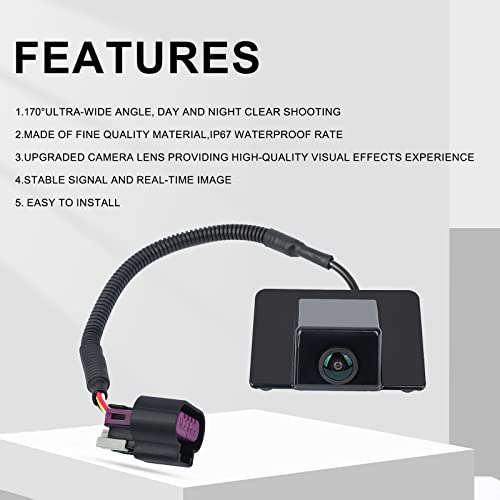 Image of 590-076 Rear View Backup Camera Replacement for Chevy Suburban Tahoe, GMC Yukon, Cadillac Escalade 2007 2008 Park Assist Camera Replaces# 15173619 GM1960104