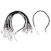 Produktbild SODIAL (R) 10 x Schwarzes Leder Armband Schnur mit Karabiner Haken 0,12"