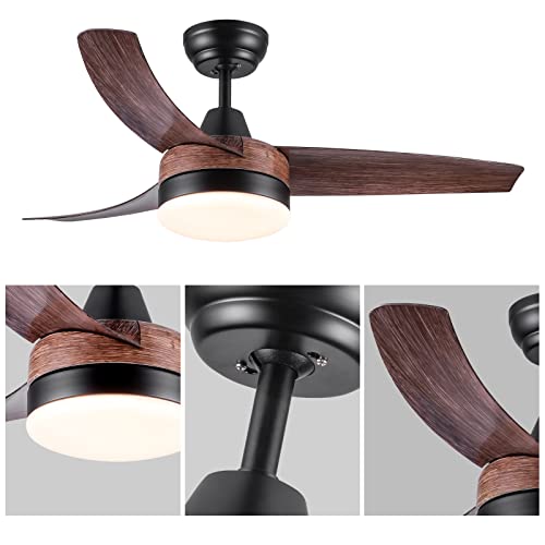 Wellspeed Ceiling Fans With Lights And Remote, 42 Inch Modern Ceiling Fan For Bedroom Living Room Patios With Led Light Adjustable Color, Timer, 3 Speed Visit The Store #TOP6
