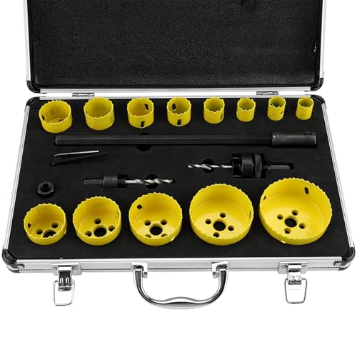 Kit de sierras de copa 19 piezas para metal acero miniatura 4