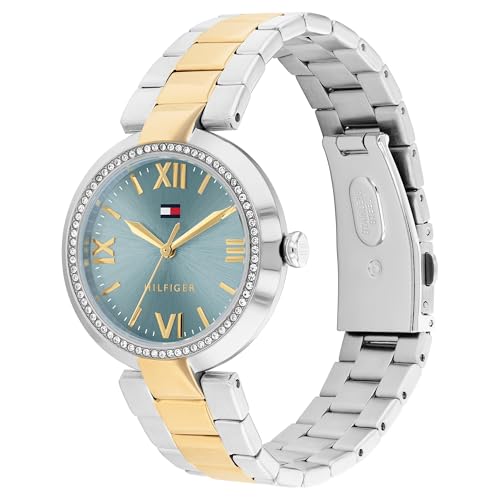 Image of Tommy Hilfiger Analog Blue Dial Stainless Steel Strap Watch for Women