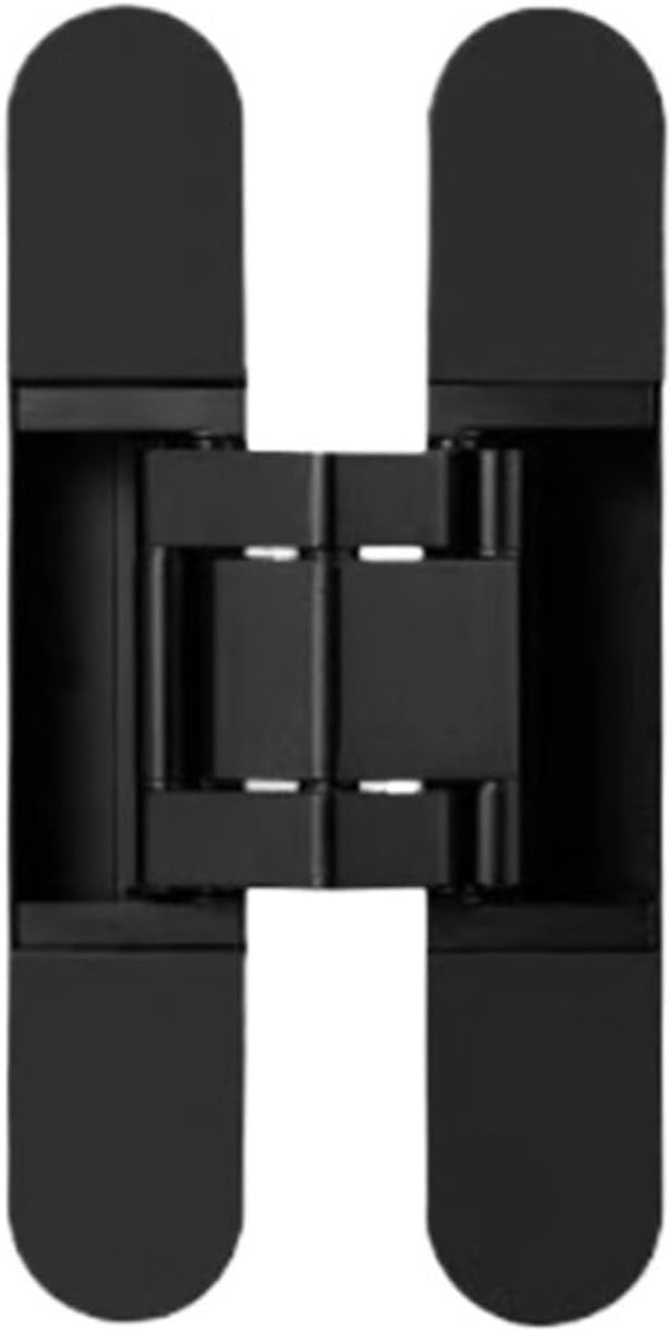 1pc Three-Dimensional Adjustable Hinge Invisible Door Hinge Hidden Door Hinge Wooden Door Invisible(Black)