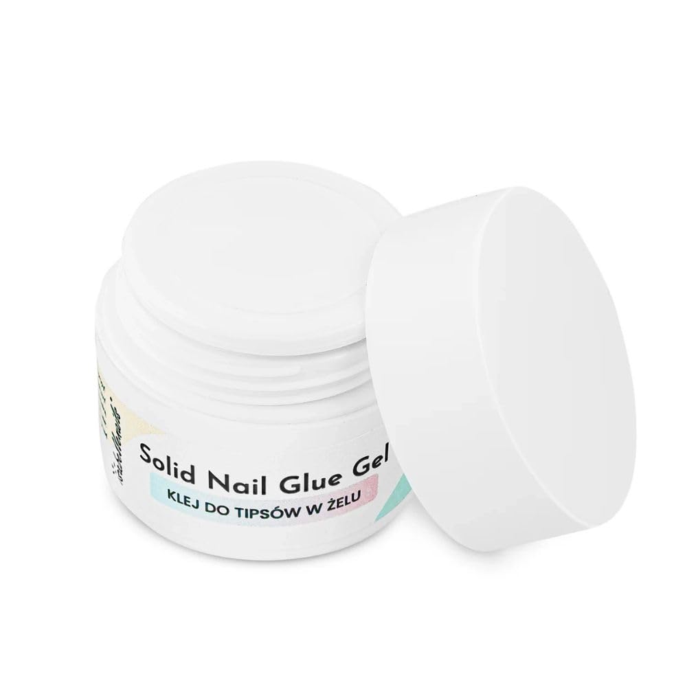 Solid Nail Glue Gel 4,5 g – przezroczysty klej żelowy do tipsów, dekoracji paznokci i wzorów 3D – mocne trzymanie, łatwe zastosowanie i utwardzanie UV/LED – do profesjonalnego manicure i "zrób to sam"