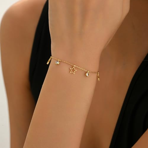 Dabovos Star Bracelet for Women 18K Gold Plated Star Charm Bracelets by Dabovos - Used condition - Image 4