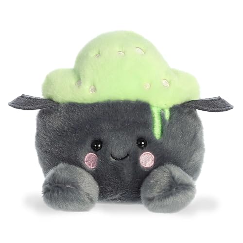 Aurora® Spooky Palm Pals™ Bubbly Cauldron™ Stuffed Animal - Pocket-Sized Play - Collectable Fun - Gray 5 Inches