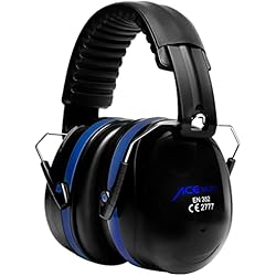 Protectores De Oidos Para Cazadores ACE Protectores auditivos Mute Capsule - Orejeras para el trabajo y los deportes de tiro - EN 352-1 - Azul