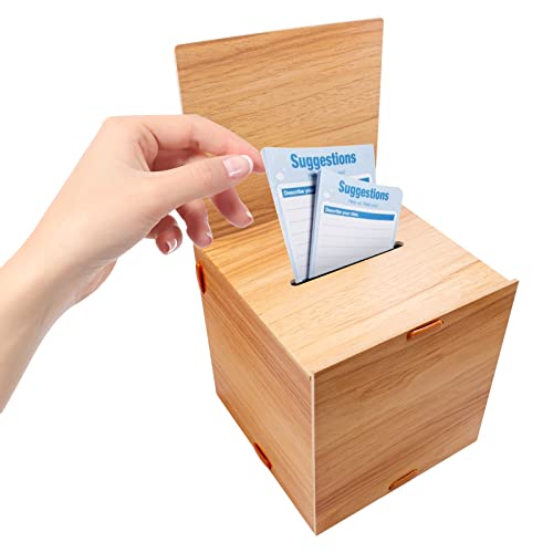 Boîte De Vote Élection Boîte Dons Rangement Bois Texture Vintage Suggestions Sécurisées Boucle Moyenne Deux Papiers Épais Commentaire Voter Faire Don Cartes Visite Détachable Cover