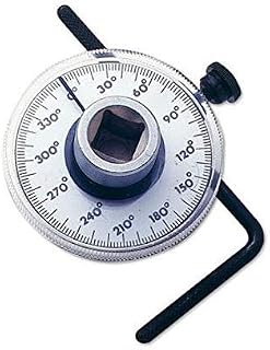 Qiilu Angle Meter, 1/2" Drive Angle Gauge,Angle Wrench 360° 1/2in Drive Rotation Checker Tester Measuring Tool Universal for Car