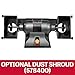 JET 8-Inch Industrial Buffer, 3600 RPM, 1 HP, 115V 1Ph (Model IBG-8SSB)