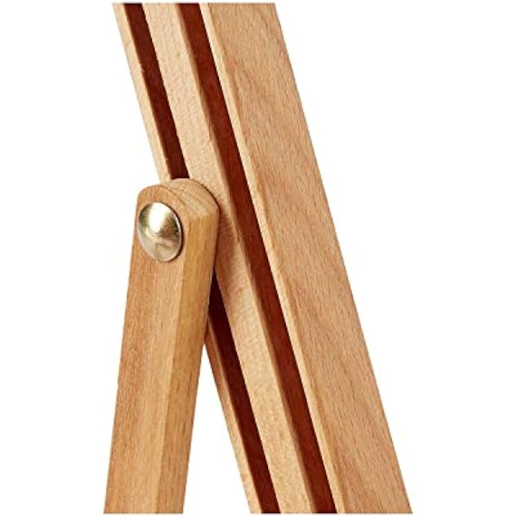 KINGART 38 High Tabletop Wooden H-Frame Studio Easel - Artists Adjustable Beechwood Painting and Display Easel, Holds Up to 22 Canvas - Portable Sturdy Table Desktop Holder Sketch Pad Stand