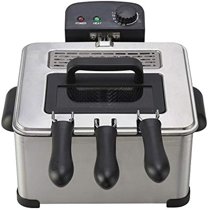 Laptronix 2000W 5L Litre Stainless Steel Deep Fat Fryer Chip Pan View Window