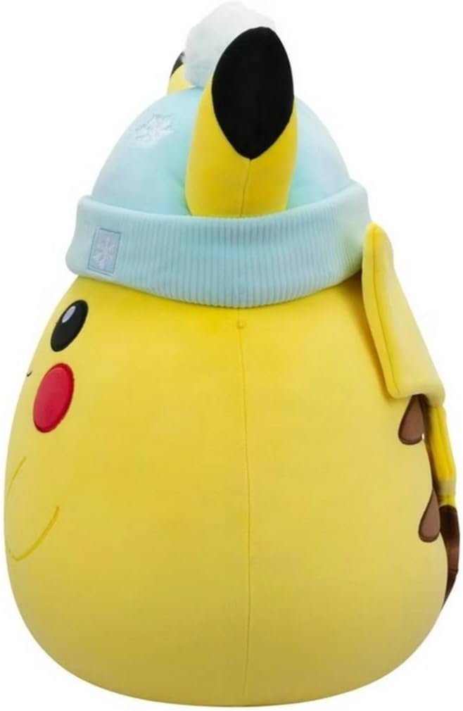 Squishmallows Pokémon Holiday Winter Pikachu Christmas Plush with Blue Hat 14"