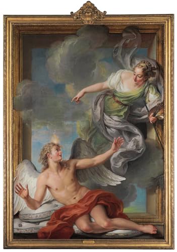 Tableaux peinture sur toile Réveil Génie endormi Coypel 60x90cm SERENDIPITP