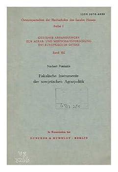 Paperback Fiskalische Instrumente Der Sowjetischen Agrarpolitik [German] Book