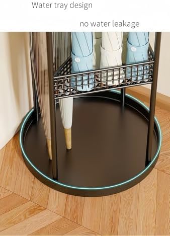 Heavy-Duty Umbrella Stand with Removable Drip Tray for Home, Office, and Entryway Storage