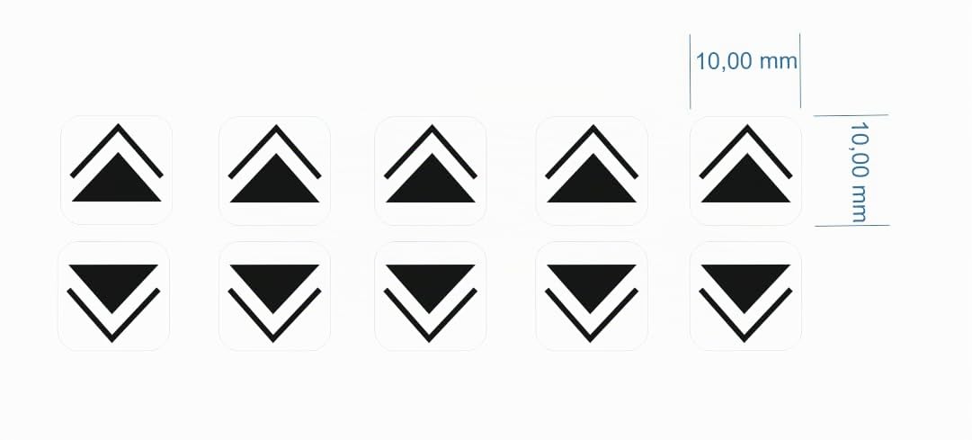 120 Klebepfeile Gelb 2x1 Cm – Witterungsbeständige Markierungsaufkleber Für Innen & Außen