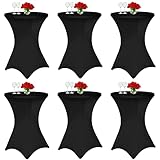 🍹Diseño único de bolsillos para los pies: cubierta de mesa redonda elástica de Spandex de cóctel con 4 bolsillos elásticos extra gruesos para los pies para mantener el mantel en su lugar de forma segura para adaptarse mejor a tu mesa. Así que no tienes que preocuparte de que el mantel se vuele por el Viento al realizar actividades al aire libre. Te permite organizar un evento perfecto sin problemas.