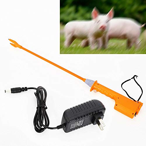 DONNGYZ Animal Electric Prod Hot Shock,55CM 10000v Electric Rechargeable Hand Prod Shock Animals Livestock Farm Pig Cattle Prod Safety Shock Prodder with Battery(US Stock)