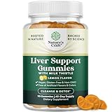 Natures Craft Cleansing Herbal Liver Detox Gummies Liver Support Milk Thistle Gummies with Artichoke Extract Turmeric Curcumin and L-Carnitine - Vegan and Non-GMO - Sweet Lemon (45 Servings)
