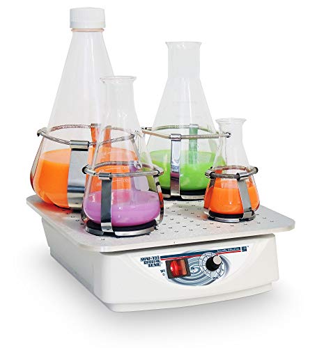 Mini-300 Orbital-Genie Shaker Flask Clamps, Super Compact Design, 300 RPM Ultra High Torque, Adjustable Speed, Durable Housing