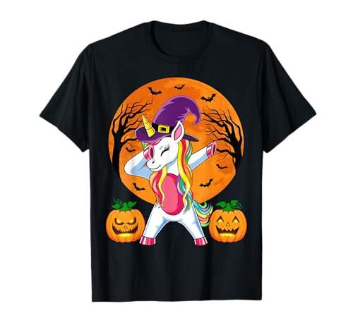 Funny Halloween Tshirts Store EGD8YYDWF48 Cute Halloween Shirt Girls Women Witchy Unicorn Halloween T-Shirt cover