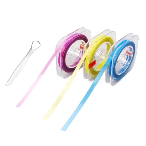 SNONESIY 3 bandas de papel de lixa dentária, lixa dentária para espaços intermediários, tiras de polimento dentário, polimento de dentes, removedor de tártaro humano, fita dentária (4 mm x 6 m)