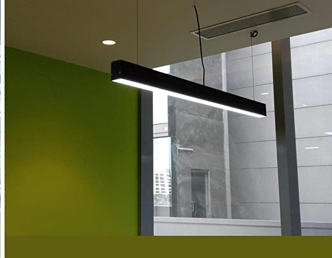 Image of Acco LED Aluminium 4 Feet 5070 Profile Linear Light - 38W Neutral White 4000K - Modern Pendant Fixture with Adjustable Hanging Wire | Anti-Glare Lighting for Office, Corporate, Residence