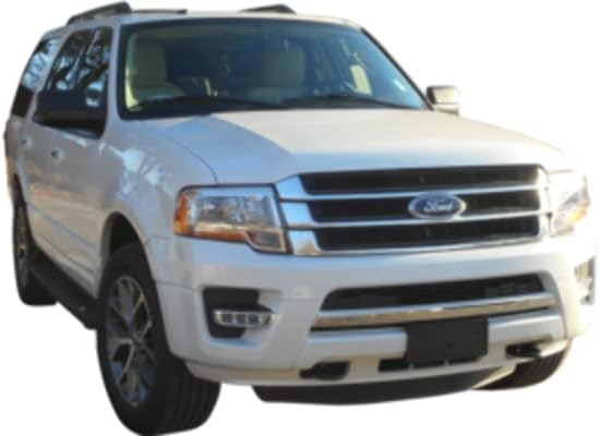QAA is Compatible with 2015-2017 Ford Expedition 4 Piece Stainless Rocker Panel Trim, Upper Kit, 5" Width, with top and Bottom Crease, NO Cut Out, Fitment for The “EL” Model TH55384