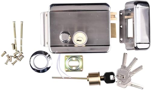 Image of Metal Electronic Door Lock with WiFi Controller Main Gate Lock with 2 remotes | Heavy Duty Lock | Suitable for SS Steel MS Aluminium Wooden Gates | Mobile App Remote Key Based