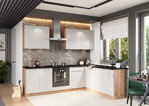 Genérico Cocina con Uñeros en L Completa 200 y 260 cms Color Gris Claro ref-43a