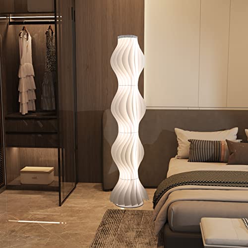 Led Dimmable Column Floor Lamp: 55" Contemporary Decorative Standing Lamps With Hula Skirt Design Shade - Tall Stand Decor Corner Light For Living Room Home Office #TOP6
