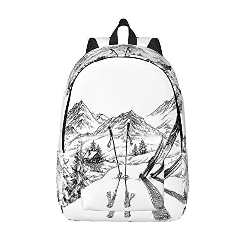 Sac à dos ski pour ordinateur portable qui soulage le dos des filles et garçons en voyage