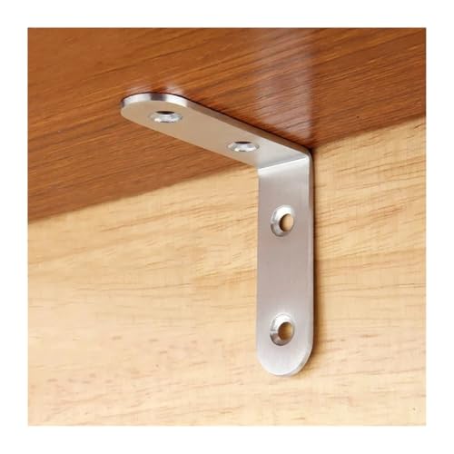 Soporte de acero inoxidable en forma de L, soporte de esquina de ángulo de 90 grados para conectar, construcción de metal duradero