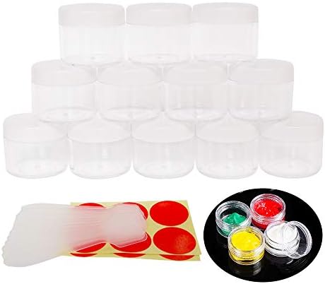 Worsendy 20 Stück Leere Plastik-Döschen – Transparent, Mit Deckel Für Creme, Make-up & Nailart (5g/10g/15g/20g)