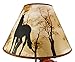 DWK Brown Stallion Horse Table Lamp W/Nature Print Shade