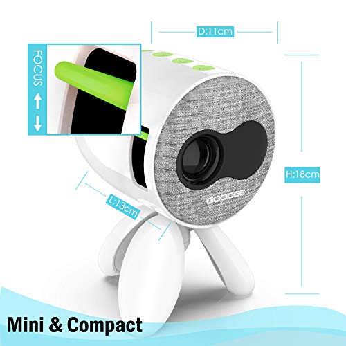 Projector, Goodee Portable Mini Projector Led Video Projector Compatible With Fire Tv Stick/Ps4/Usb/Hdmi/Sd/Av, Pocket Movie Projector Support Hdmi Smartphone Pc Laptop Usb For Home Theater Movie Game #TOP1