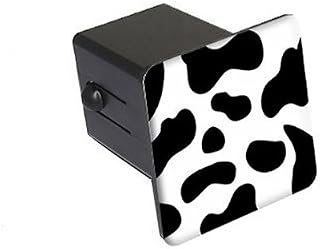 Cow Print Black White - 2" Tow Trailer Hitch Cover Plug Insert