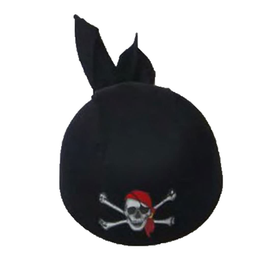 Fairy Trendz Unisex Black Pirate Cap Fancy Dress Accessory Hat Adults Skull Printed Fancy Pirate Hat